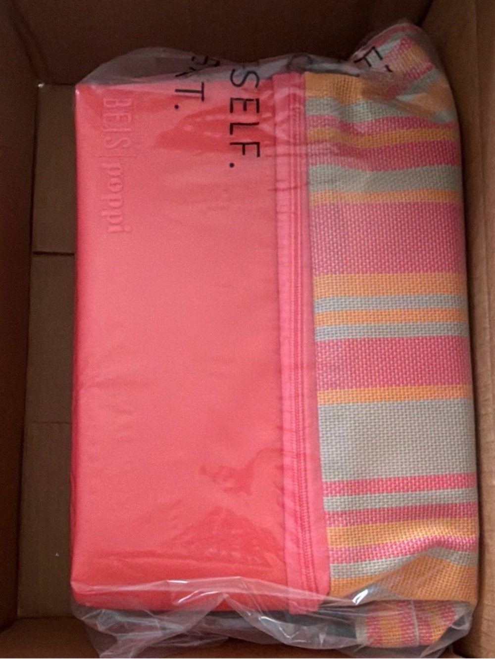 NWT BEIS x Poppi Limited Edition Striped Tote with detachable cooler - Picture 4 of 5